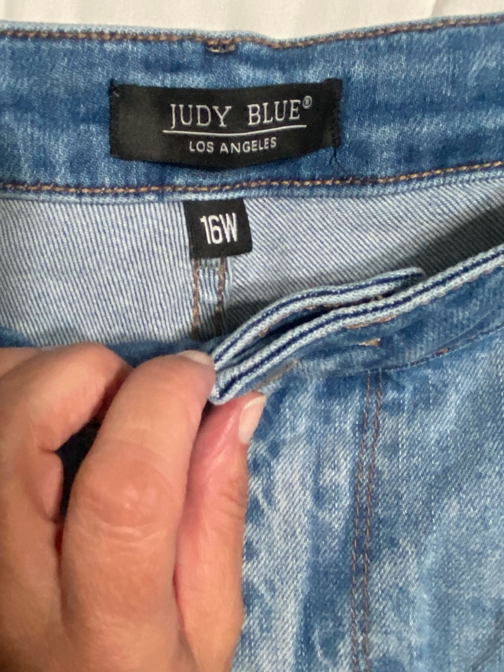 Judy Blue High Rise Destroyed Boyfriend Jeans Light Wash Raw Hem 16W